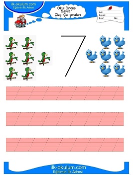 Çocuklar İçin Çizgi Çalışma Sayfaları 